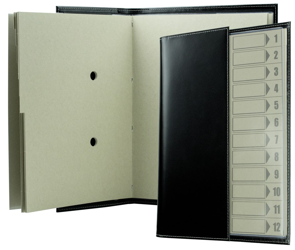 Ordnungsmappe DIN A4 | Echtleder | CAMBRIDGE schwarz